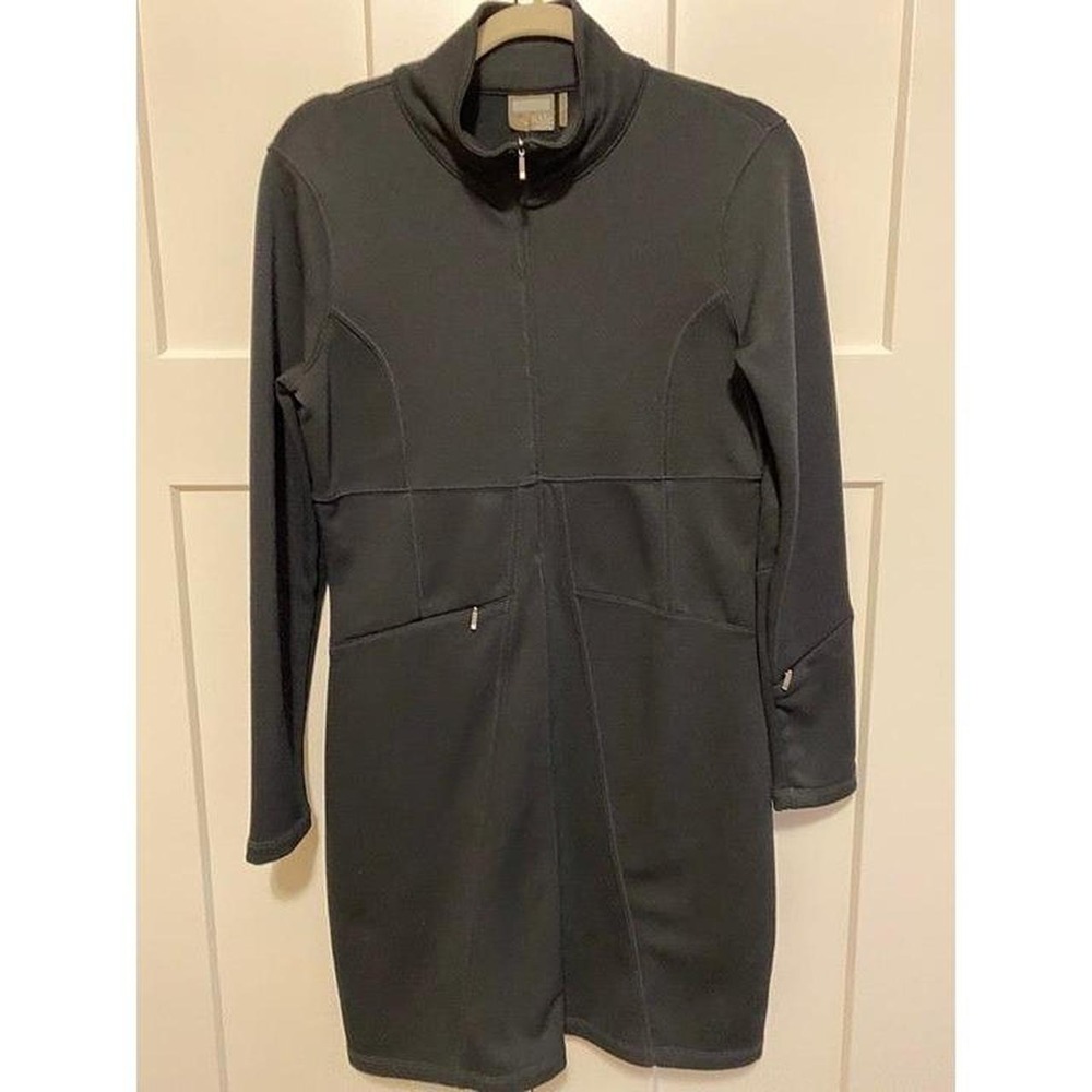 Athleta  Zipper Knee Length Warm Dress Back M/P Athleisure R1